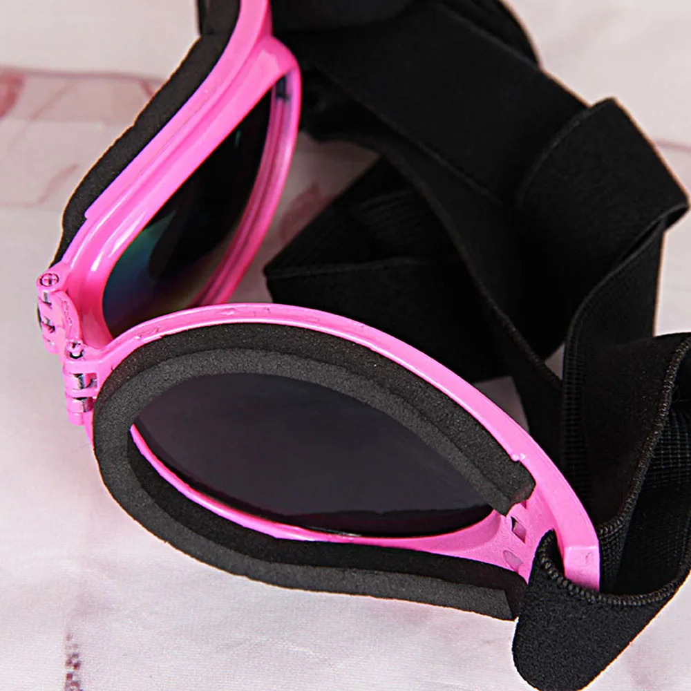 Регулируемые УФ-солнцезащитные очки для собак, розовый костюм для глаз, складные солнечные устойчивые очки, люминесцентные продукты, фото, реквизит-Аксессуары