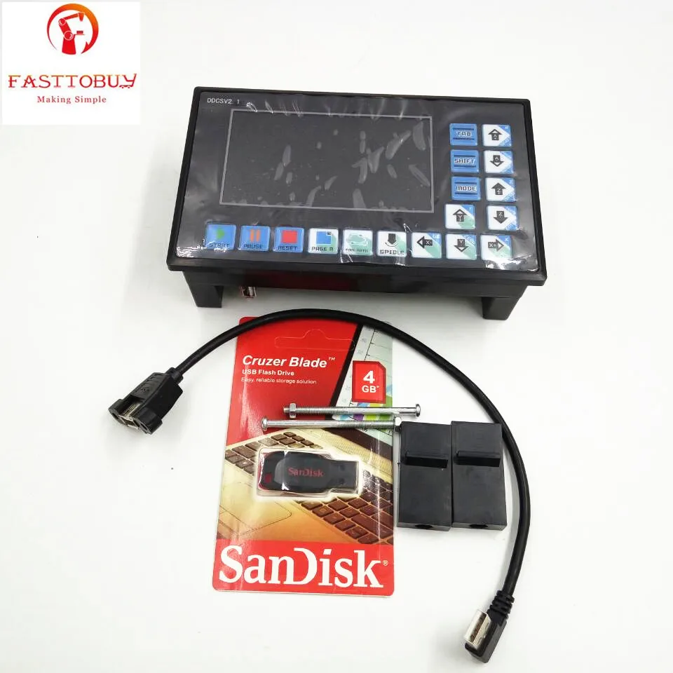 

DDCSV2.1-4 Axis Offline Engraving machine Controller Replace Mach3 USB CNC Controllerfor CNC Router Machine Control System Card