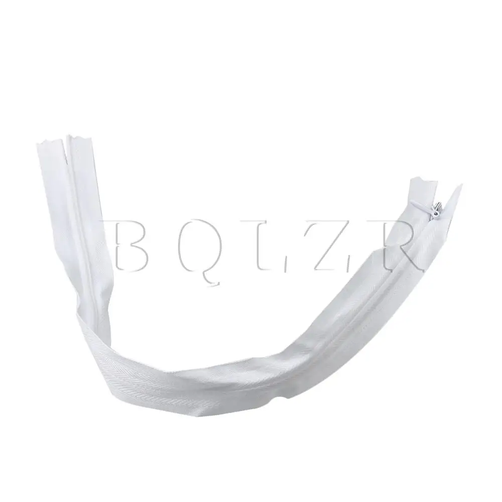 BQLZR 50x белые нейлоновые Невидимые Брюки на молнии Одежда Аксессуары для шитья 35 см