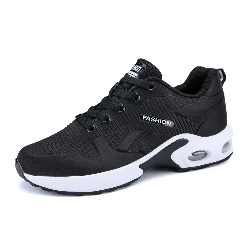 

2018 Running Sneaker for Women Black Gray Ladies Sneakers Lace Up Female Sports Shoe Black Girls Air Cushion Running Footwears