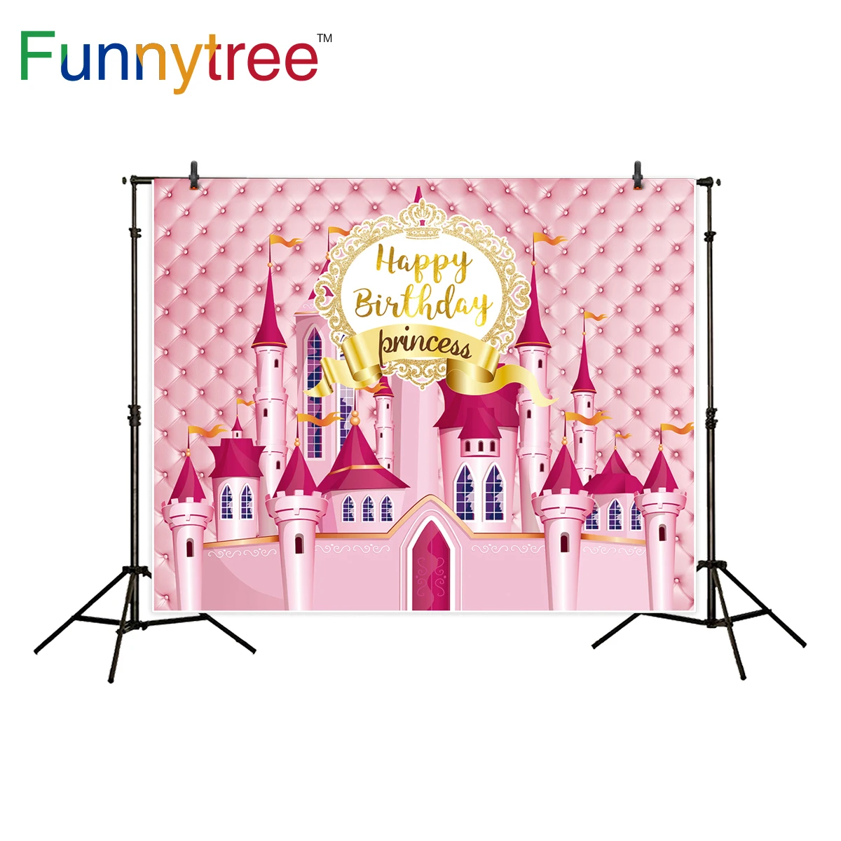 Funnytree Backgrounds For Photography Studio Birthday Pink Castle