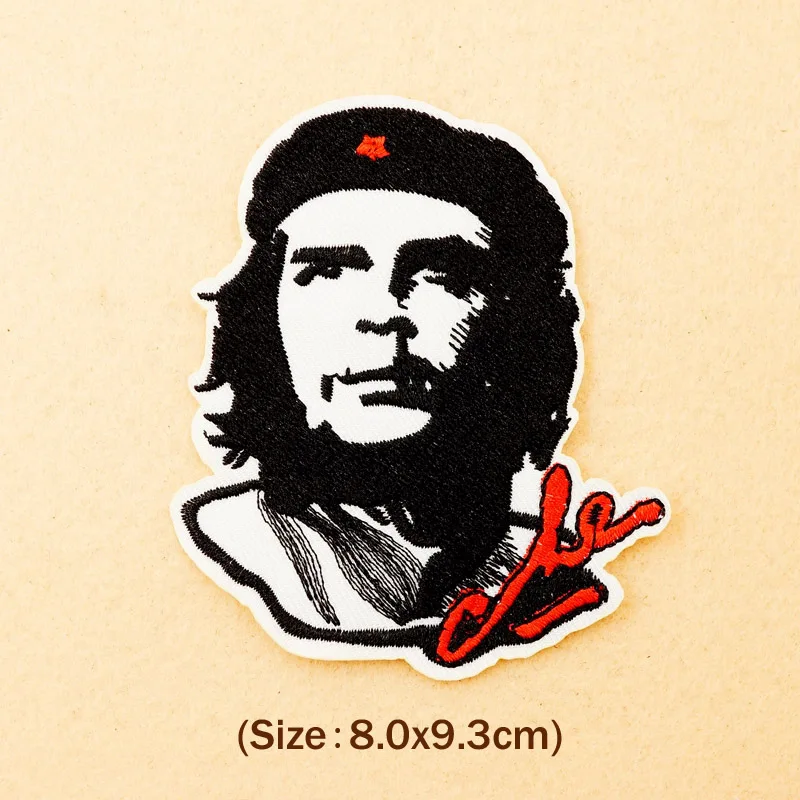 Che Guevara Размер: 8,0x9,3 см DIY значки патч джинсы сумка шляпа одежда швейное украшение аппликация значок нашивки аксессуары