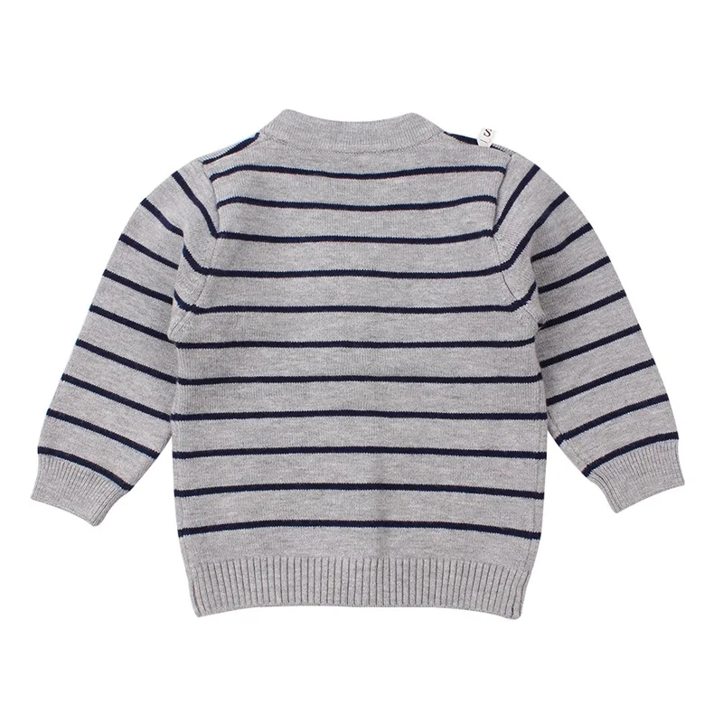 Striped Cotton Baby Sweater Casual Knit Newborn Baby Cardigan Long Sleeve V-Neck Sweater For Boy Autumn Infant Outdoor Sweaters (6)
