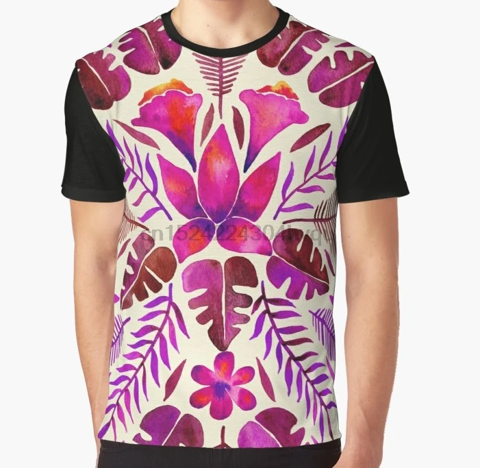 

All Over Print 3D Women T Shirt Men Funny tshirt Tropical Symmetry
