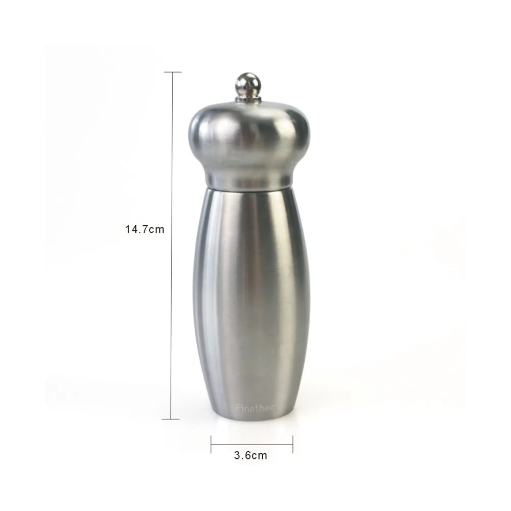 Finether  Stainless Steel Manual Pepper Mill Grinder Portable Kitchen Mill Muller Home Kitchen Tool Spice  Sauce Grinder 7