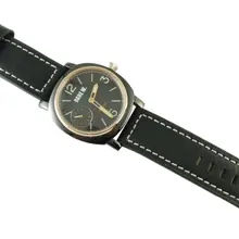 Механические часы с золотым напылением, черный полированный чехол