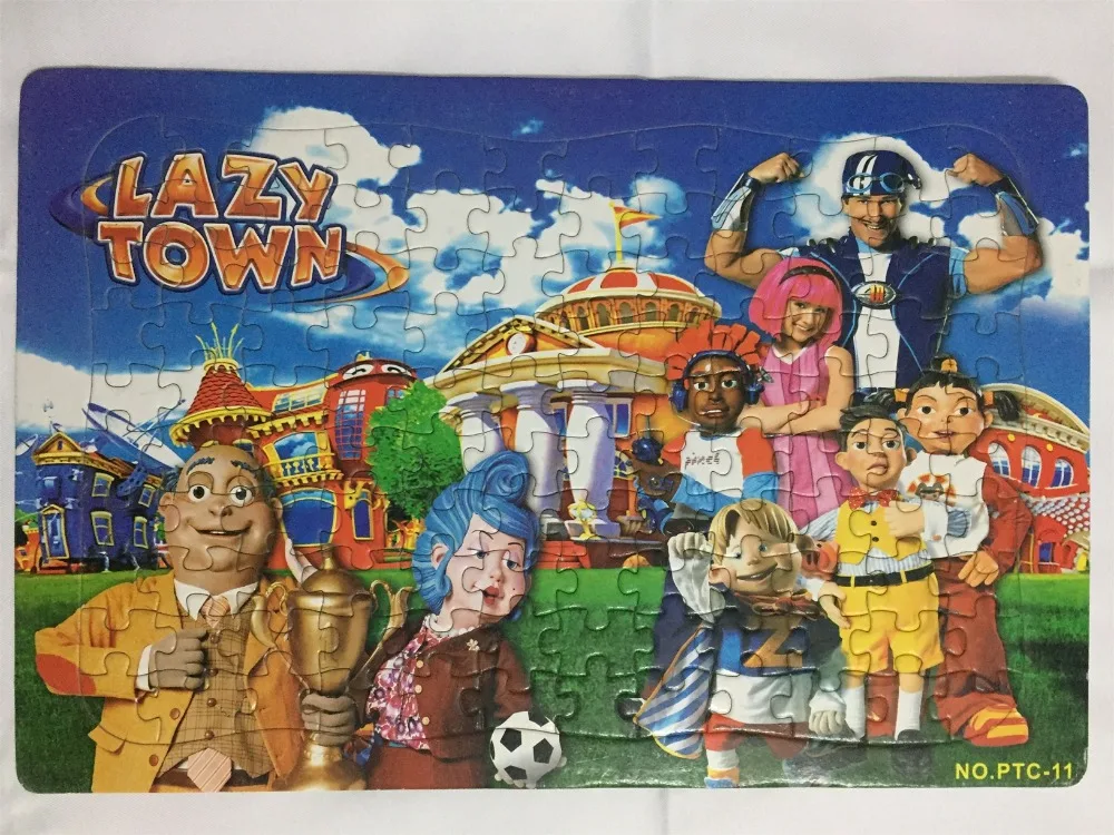 LazyTown-rompecabezas de 2 piezas para niños, juguete educativo de ciudad perezosa de 42x28cm, rompecabezas de fútbol juguetes de Navidad para 2019 - AliExpress Juguetes pasatiempos
