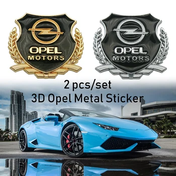 

2pcs 3D Sticker Auto Emblem Decal For Opel Astra H G J Insignia Mokka Zafira Corsa Vectra C D Antara Meriv VIP Badge Car Styling