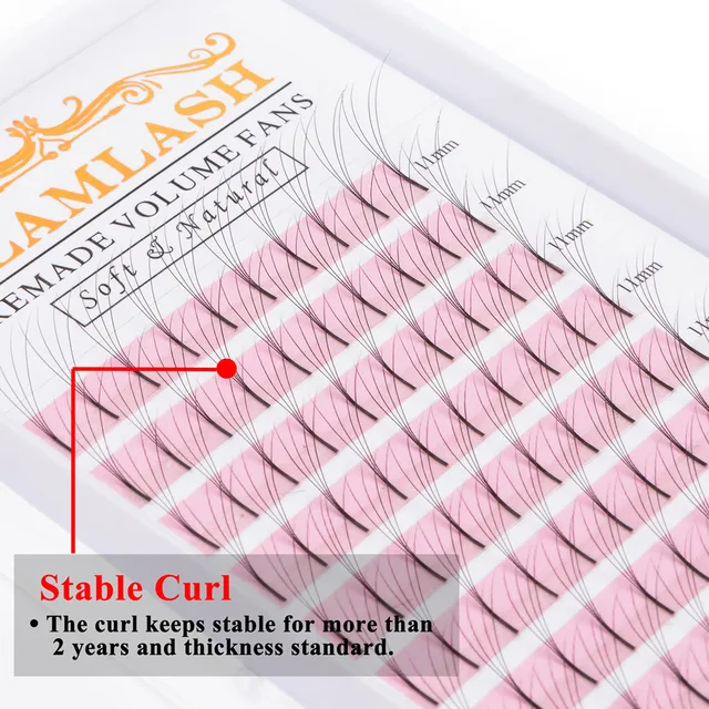 눈매를 위한 궁극적인 아름다움 향상을 위한 맞춤형 GLAMLASH 프리메이드 볼륨 팬 인조 속눈썹