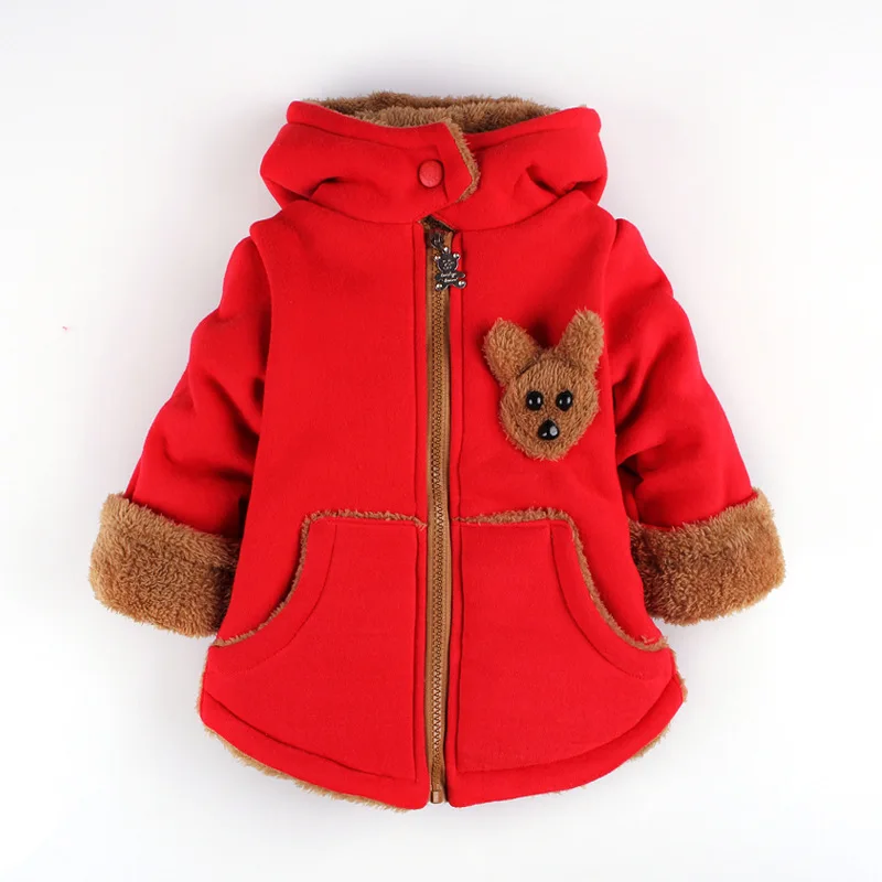 Новинка; Детский свитер для девочек; хлопковая куртка с медвежонком; детская зимняя верхняя одежда; детское теплое пальто ярких цветов; roupa infantil Feminina