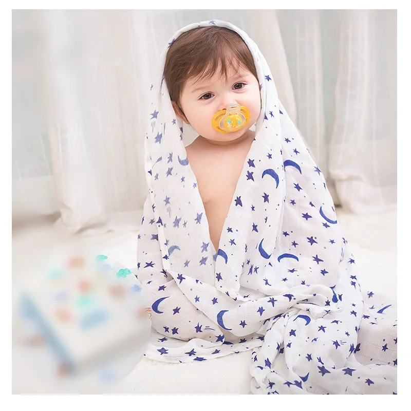 Cotton Bamboo Fiber Thin Baby Blankets Summer Kids Bath Towel Newborn Baby Swaddle Wrap