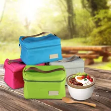 4 Colors Optional Large Capacity Useful Outdoor Travel Camping Nylon Lunch Bag Picnic Cooling Storage Bag Durable Polyester