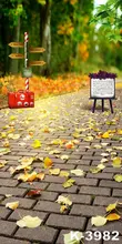 5x7ft Computer-Printing Photo Background For Children / Wedding Vintage Street Autumn Scenic Photographic Studio Floor Backdrops