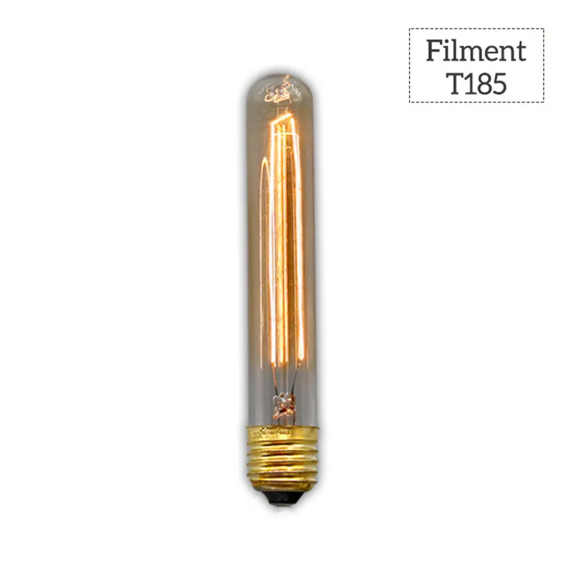 

Vintage Edison Bulb E27 Retro Lamp 40/60W Lampada Ampoule Vintage Lamp Edison Bulb Incandescent Light T185 Filament Light 2 Pack