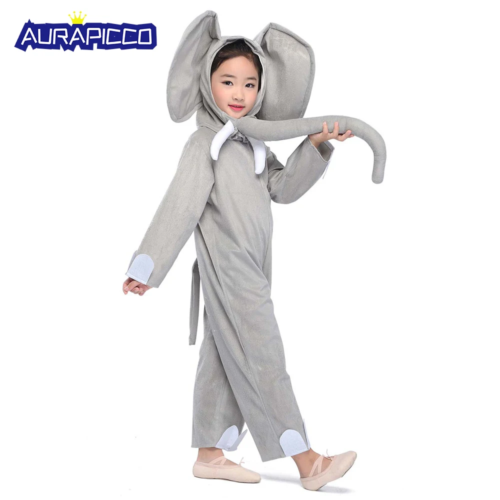 

Bayby Elephant Costume Kids Animal Elephant Costume For Children Animal Costume Jumpsuit Headwear Halloween Costumes For Kids