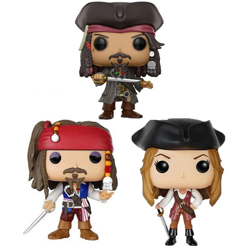 

Pirates of the Caribbean Jack Sparrow with Gun Vinyl PVC Action Figure Collectible Model Toy With Box 10cm