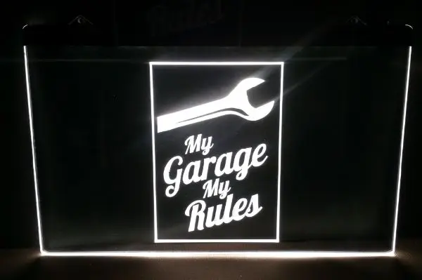 My "Garage Rules" крутая декорация декор для стен настенное искусство светодиодный неоновый знак домашний декор ремесла