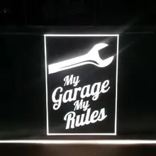 My "Garage Rules" крутая декорация декор для стен настенное искусство светодиодный неоновый знак домашний декор ремесла