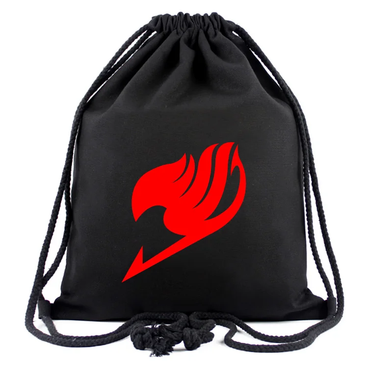 Аниме мультфильм Холст Drawstring Рюкзак Сейлор Мун RWBY JoJo для женщин Мода косметический контейнер повседневное Пляжная Сумка Обувь мешок