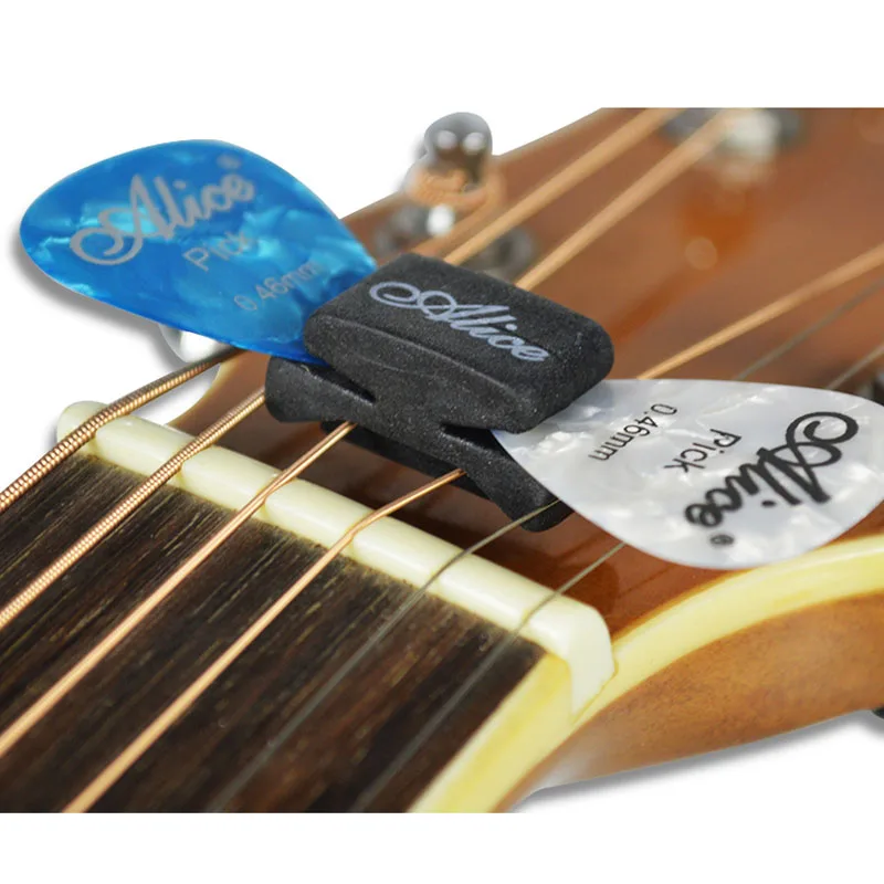 1 шт. черный резиновый держатель для гитары фиксация на головном уборе для гитары бас-укулеле гитара Alice pick s держатель аксессуары для гитарных деталей