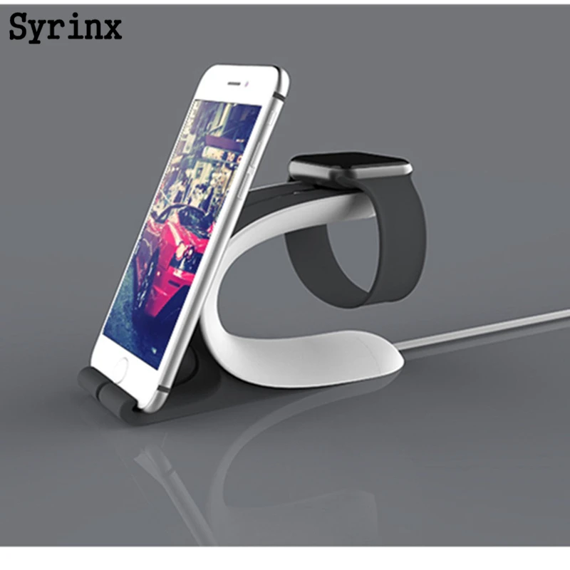 Syrinx 2 в 1 зарядная док-станция зарядное устройство для док-станции держатель для Apple Watch для iPhone X XR XS мобильный телефон планшет поддержка