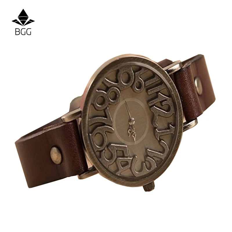

2016 Promotion Rushed Reloj Sale Women Leather Vintage Case Big Number Ladies Watch Clock Automatic Wristwatch Relogio Feminino