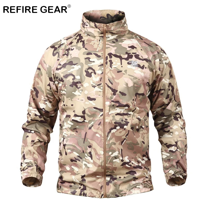 Куртка ReFire Gear Мужская камуфляжная тактическая тонкая Водонепроницаемая