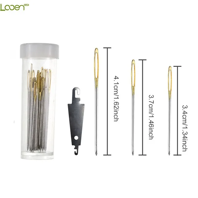 Looen 40pcs Mix Size Large Eye Sewing Needles Cross Stitch Stainless Mesmerizing Large Eye Sewing Machine Needles Looen 40pcs Mix Size Large Eye Sewing Needles Cross Stitch Stainless Mesmerizing Large Eye Sewing Machine Needles
