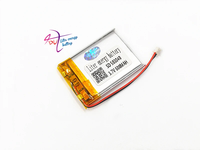 JST 1 25 мм 2 контакта 10 шт. 3 7 в 600 мач аккумулятор 503040 для Mp3 DVD камеры GPS PSP bluetooth |