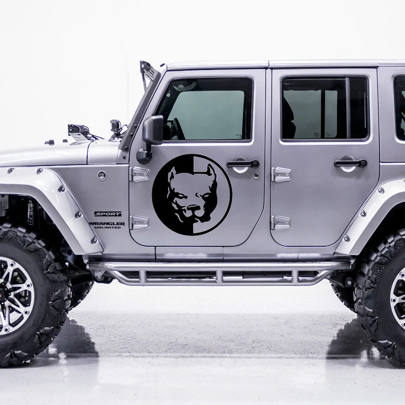 

58cm x 58cm 2 x Pit Bull Dog Tool Box Graphics (one For Each Side) Car Sticker For Cars Side Door Puppy Vinyl Decal 8 Colors