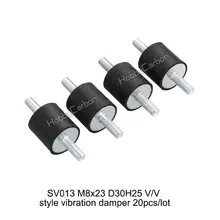 SV013 Hot sales 20pcs/lot M8x23 D30H25 V/V style rubber VIBRATION DAMPER for camera mount/car