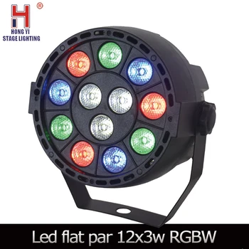 

LED Par 12x3w RGBW With DMX512 for club disco DJ Sound Activated Disco Ball Stage Light Lumiere Christmas Projector Dj Club Par