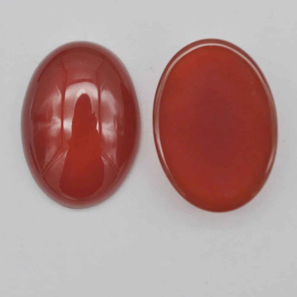 

25x18MM Red Carnelian GEM Oval Cabochon Jewelry Making (2pcs/lot) H190