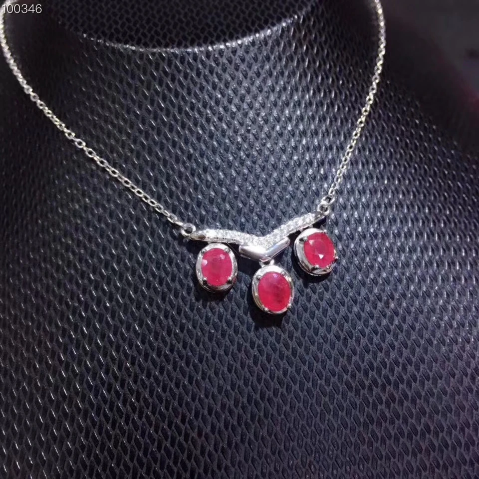  Collier pendentif en forme de goutte ronde rouge rubis naturel collier pendentif en pierres précieu