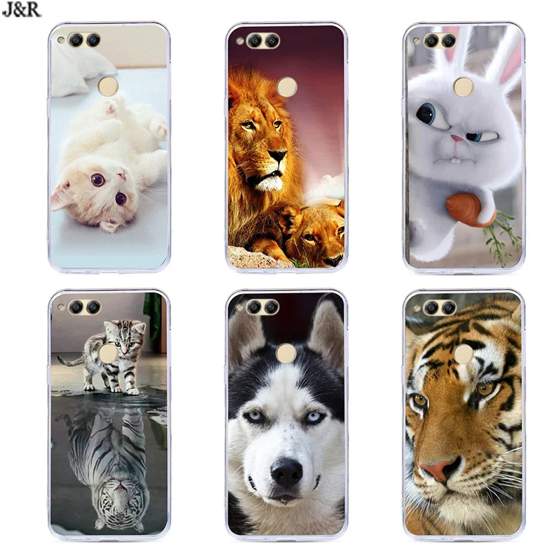 Чехол для Huawei Honor 7X мягкий силиконовый чехол TPU чехлы на заднюю панель с