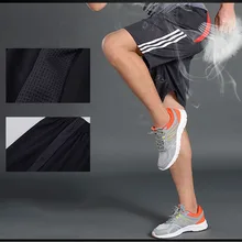 Summer Sport Running Shorts Men Quick Dry Stripes Short Pants Gym Shorts Men Soccer Training Beach Shorts