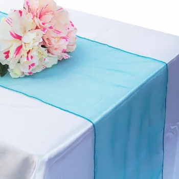 

100pcs organza table runner for wedding round table decoration
