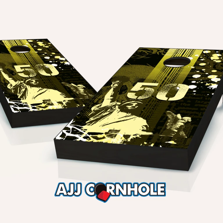 AJJCornhole 107-UrbanGrunge Urban Grunge Theme Cornhole Set with Bags - 8 x 24 x 48 in. (1)