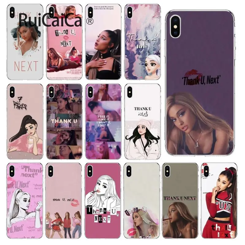 Ruicaica Thank U Next Ariana Grand прозрачный мягкий чехол для телефона iPhone X XS MAX 6 6S 7 7plus 8 8Plus 5 5S XR