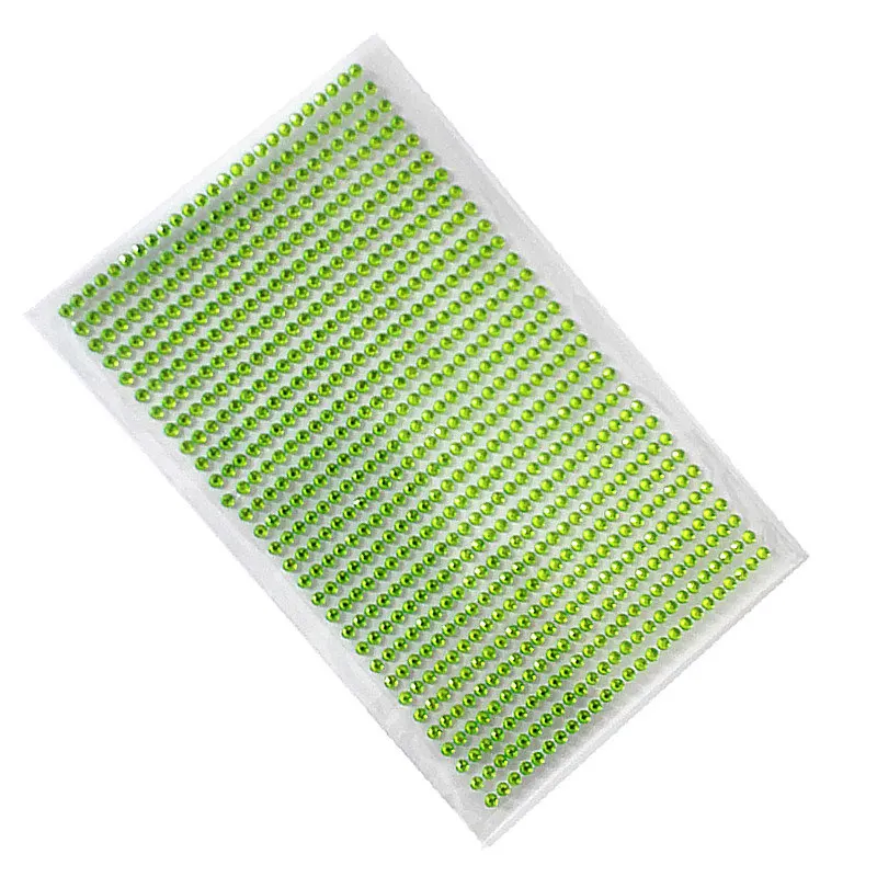 Детская игрушка стикер 3 мм 750 шт/лист самоклеящиеся стразы мобильный Diy полноцветный Кристалл Алмаз Скрапбукинг стикер s - Цвет: Зеленый
