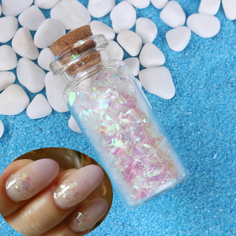 

1box Laser Shiny Holographic Nail Art Crushed Glitter Foils Acrylic UV Gel Nail