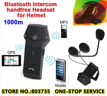 (1 компл.) 1000 М FM Радио Bluetooth Интерком Водонепроницаемый Мотоцикл & Лыжный Шлем Гарнитуры мобильный Телефон Поддержка Бренда NFC КОЛО