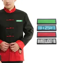 Многоцветный прокручивающийся светодиодный значок с именем, перезаряжаемый светодиодный ярлык с именем, визитной карточкой, текстовый дисплей, 44x11 точек для мероприятий