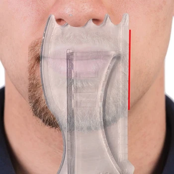 

Transparent Symmetry Trimming Shaper Stencil Comb Barber Tool New Beard Styling Shaping Template Ruler 360 Rotation