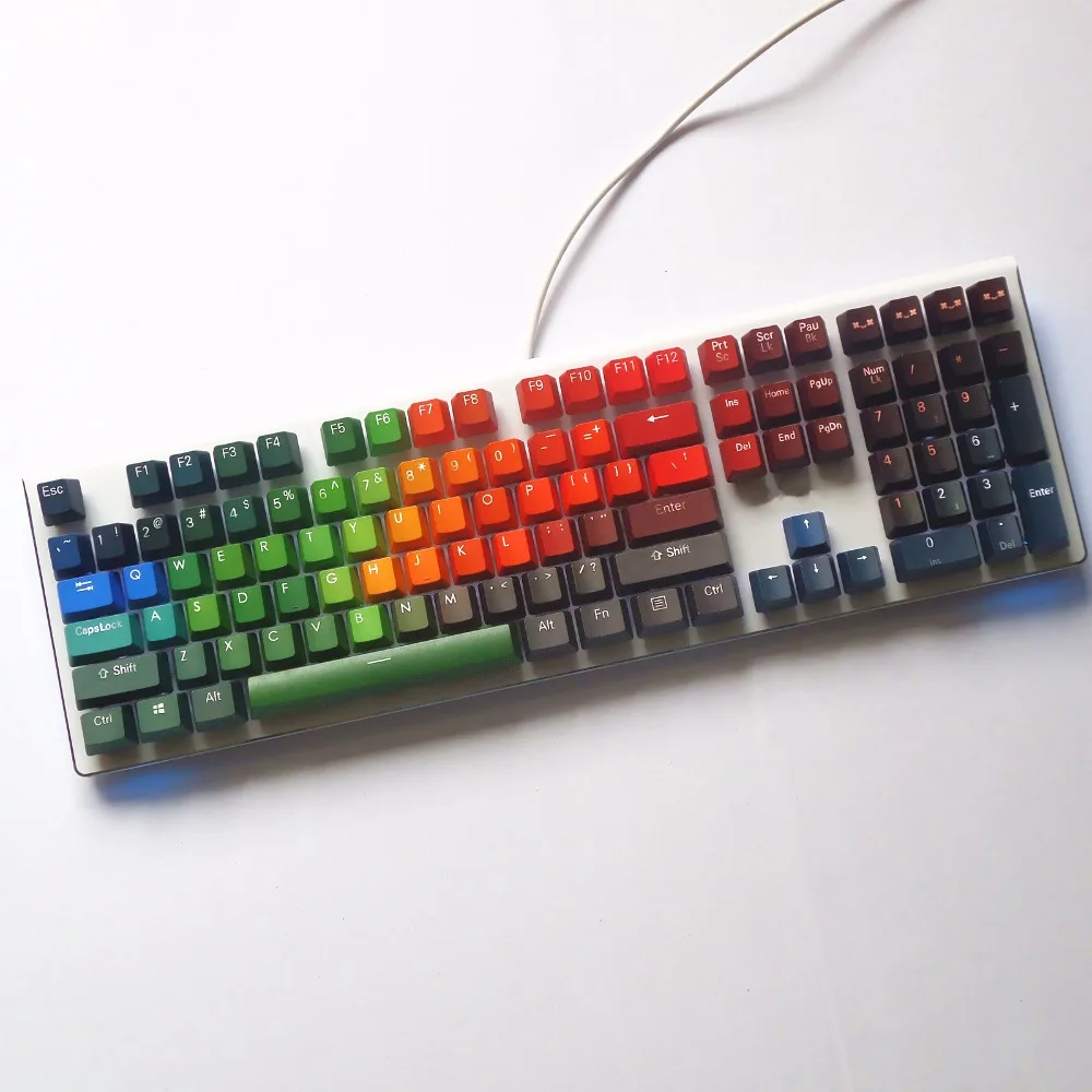 

Paranoid color 108 Keys Double-shot Backlight PBT keycap OEM profile cherry MX switches mechanical keycap Only sell keycaps