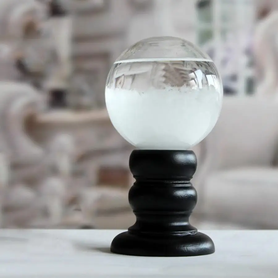 

Crystal Weather Glass Ball Innovative Crystal Weather Forecast Glass Bottle Weather Predicting Home Decoration White