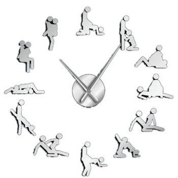 

Single Naughty Game Wall Decoration Diy Giant Big Wall Clock Guess Gender Position Hardcore Female Man Man Woman