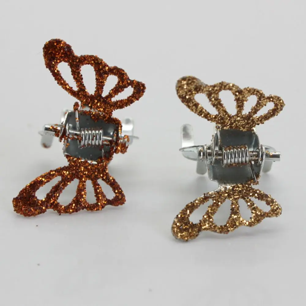 

6pcs/pack Baby Cute Glitter Butterfly Shaped Hair Clips 3D Metal Hairpins Clamps Girls Hair Snap Clips Barrettes Hair Accessorie