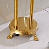 Uythner Gold Floor Mounted Tub Sink Faucet Dual Handle Bathroom Bath Shower Set Freestanding Bathtub Mixer Tap with Handshower 3