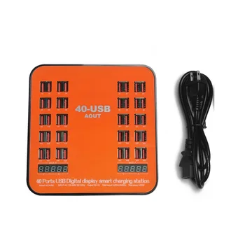 

Smart 40 Ports USB Hub Charging Station Power Outlet Multi-Port Speed Charger Dock with LCD Display for Hotel School